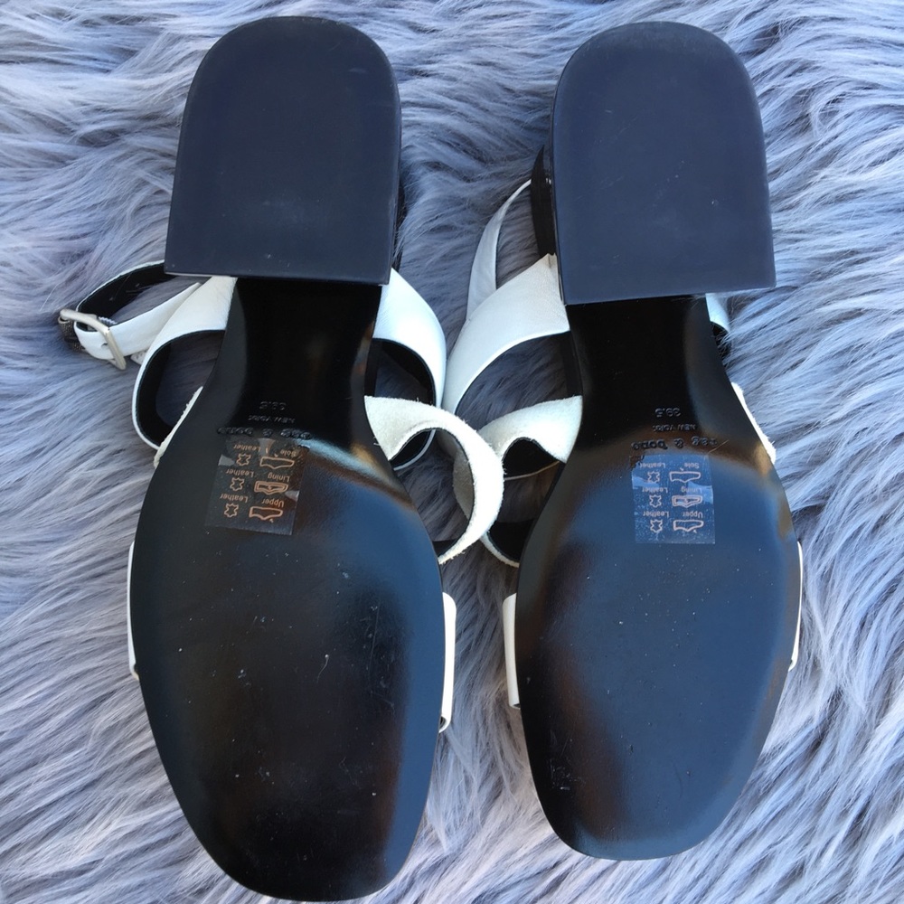 Rag & bone White Black Lucite heel Strappy Heels - Picture 3 of 5